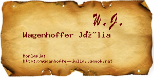 Wagenhoffer Júlia névjegykártya