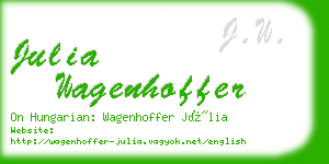 julia wagenhoffer business card